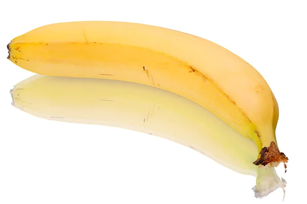 Banan på vit — Stockfoto