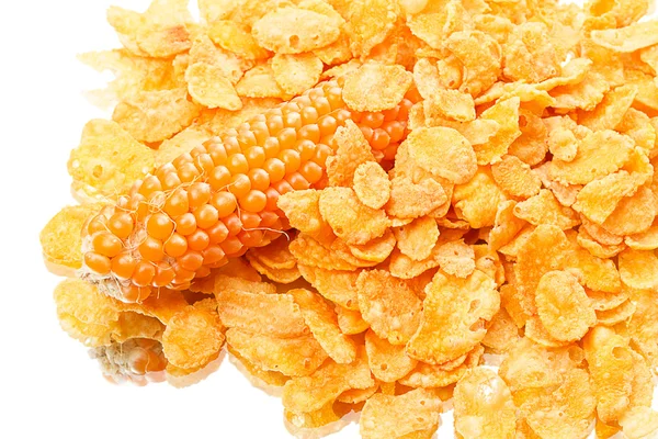 Cornflakes and corn — Stock Photo, Image
