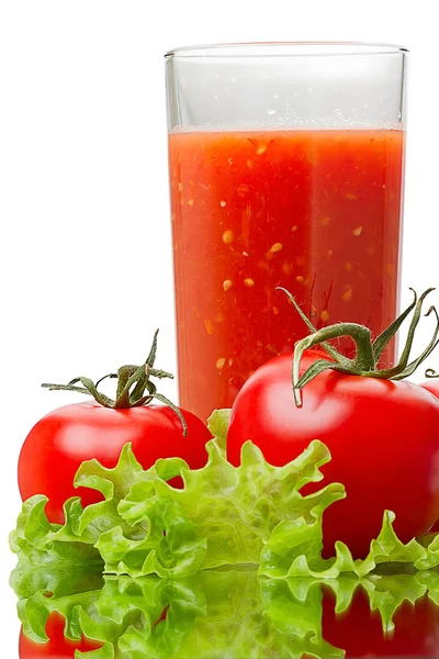Jus de tomate et tomates — Photo