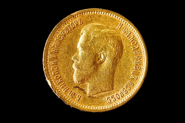 Antigua moneda de oro puro — Foto de Stock