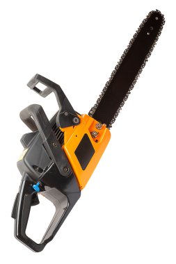 Chainsaw on white clipart