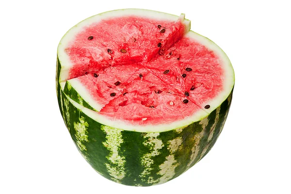 De helft van een rijpe watermeloen — Stockfoto