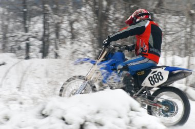 Winter motocross clipart