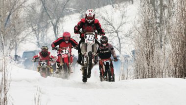 Winter motocross clipart