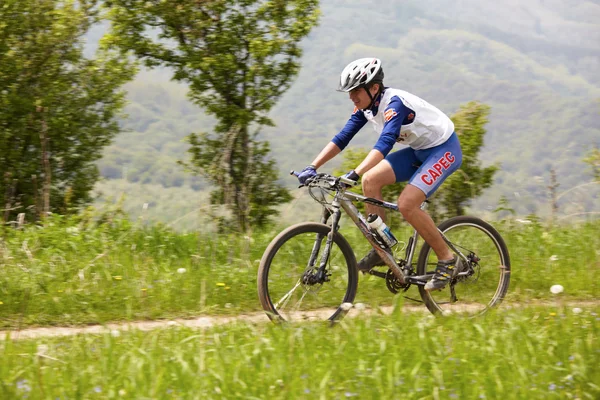 Trasa wyścigu rowerów górskich — Zdjęcie stockowe