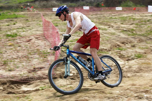 Mountain bike cross-country race — Stock Photo, Image