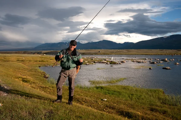 Pesca na Mongólia — Fotografia de Stock