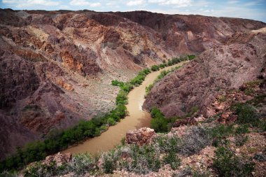 River in Charyn canyon in Kazakhstan clipart