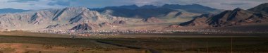 Panorama of city Olgiy in Mongolia clipart