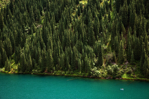 Kolsay Lake in Tien-Shan mountain, Kazakhstan
