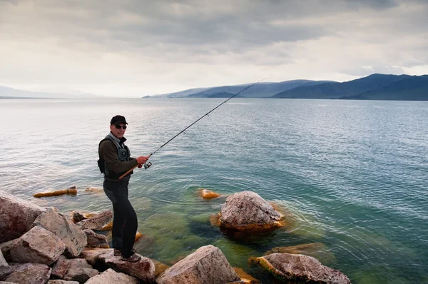 Pesca na Mongólia — Fotografia de Stock
