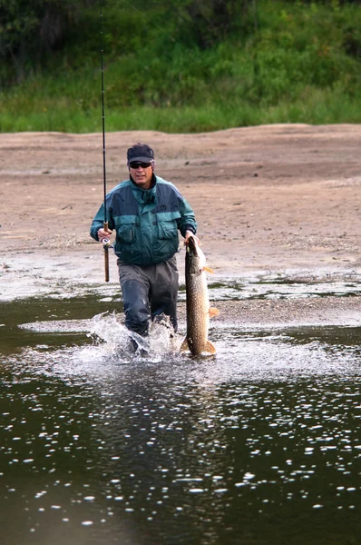 Рыбалка в Монголии — стоковое фото