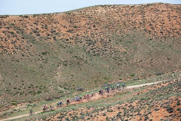 Primavera avventura mountain bike concorrenza — Foto Stock
