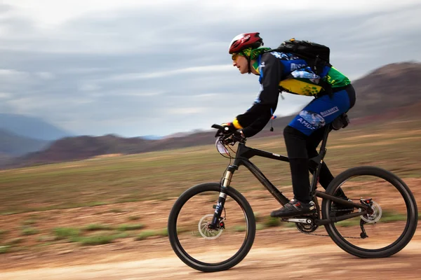 Spring adventure mountain bike competition — Stock Photo, Image