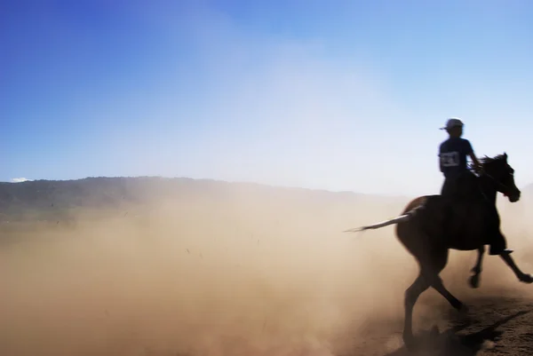 Bayga - courses traditionnelles de chevaux nomades — Photo