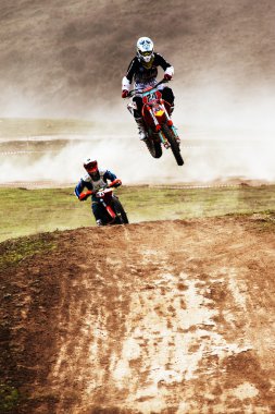 Motocross competition clipart