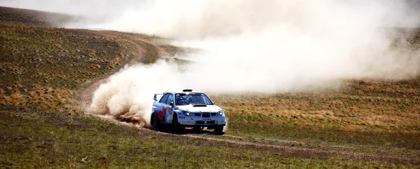 Auto rally en el desierto de primavera —  Fotos de Stock