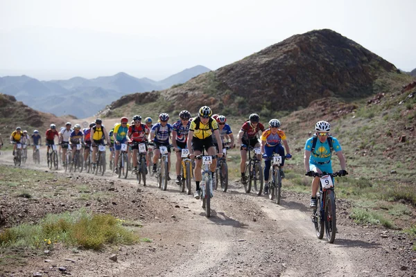Mountain bike maratonu w pustyni — Zdjęcie stockowe