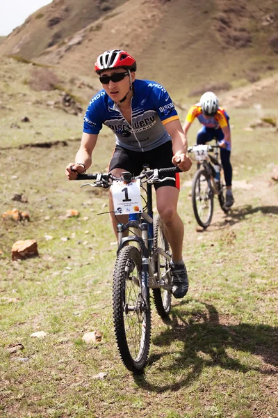 Mountain bike competitie — Stockfoto