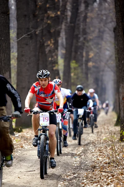 Trasa wyścigu przekaźnik rowerów górskich — Zdjęcie stockowe