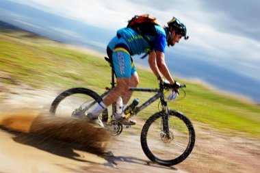 Adventure mountain bike competition clipart