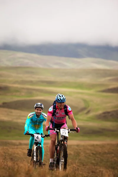 Primavera avventura mountain bike concorrenza — Foto Stock