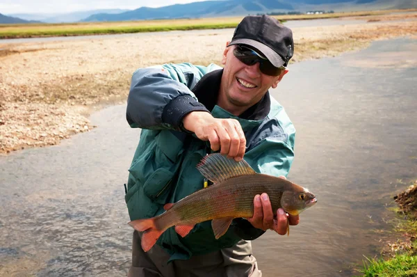 Fishing in Mongolia — Stock Photo, Image