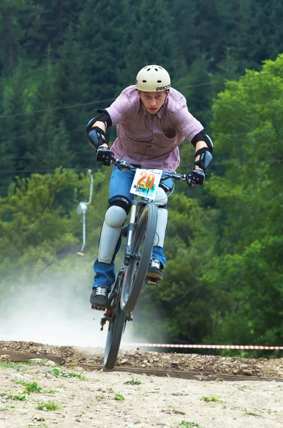 极端 bikecross 竞争 — 图库照片