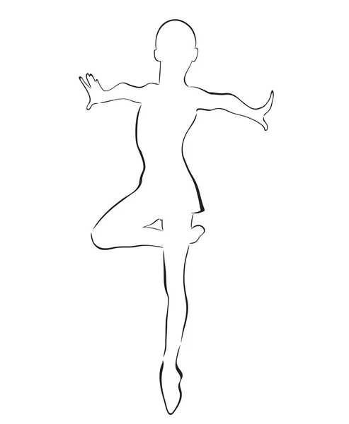 La bailarina abstracta — Vector de stock