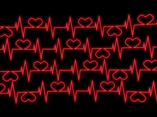 Cardiogram. 3D abstract beeld — Stockfoto