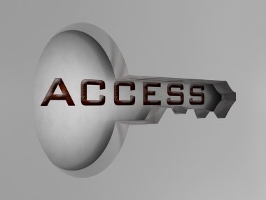 Access key. 3D image clipart