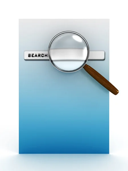 Search on the internet. 3D image — Stock Photo, Image