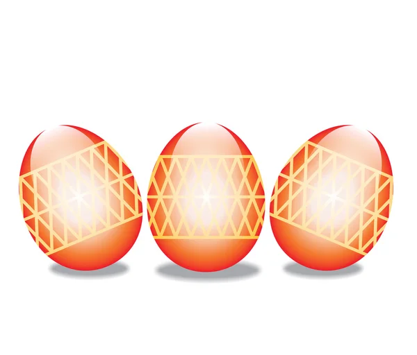 Huevos de Pascua aislados sobre fondo blanco —  Fotos de Stock