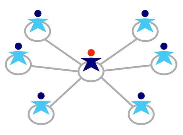 白で隔離されるグローバル ビジネス ネットワーク — ストックベクタ