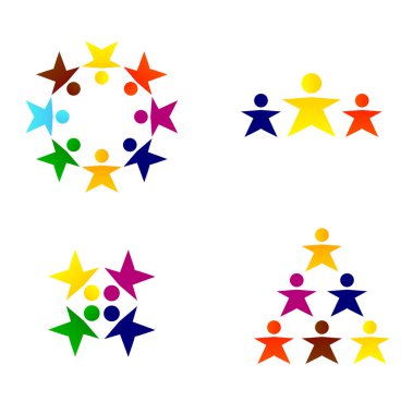 Business abstract team or crowd clipart