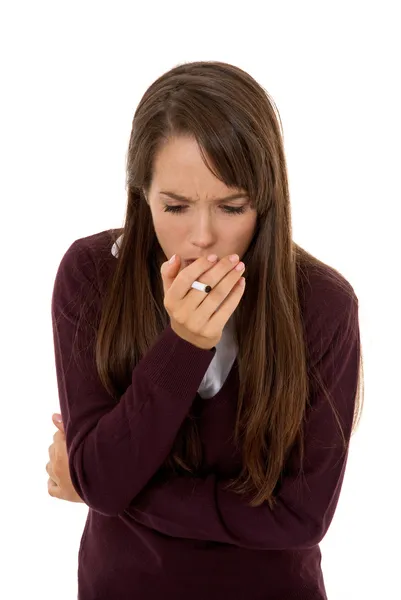 stock image Coughing smoker