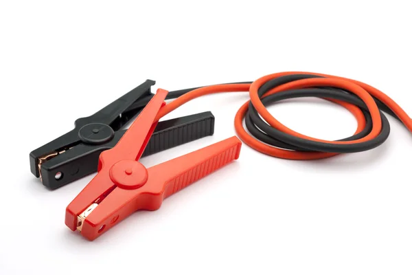 Red and Black Jumper cables — Stock Photo, Image