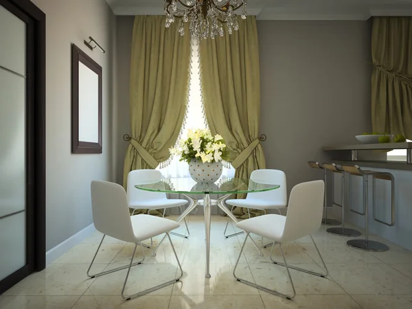 Dining-room in the modern country-house — Stok fotoğraf