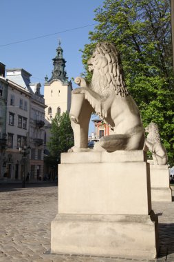 The Rynok Square in Lviv clipart