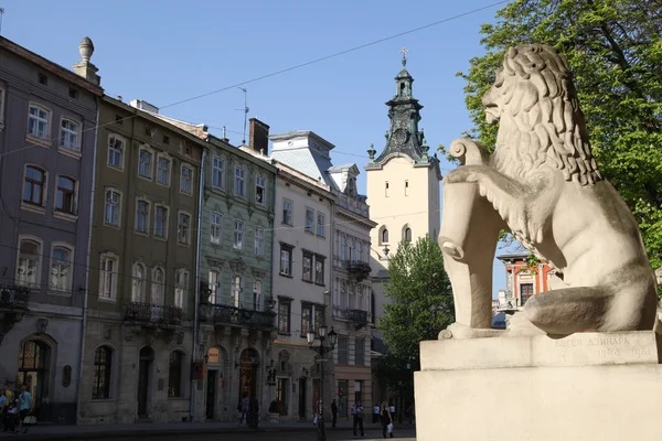 Η πλατεία rynok σε Lʼviv — Φωτογραφία Αρχείου