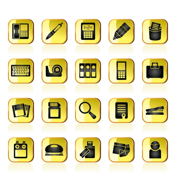 Symbole für Bürogeräte — Stockvektor