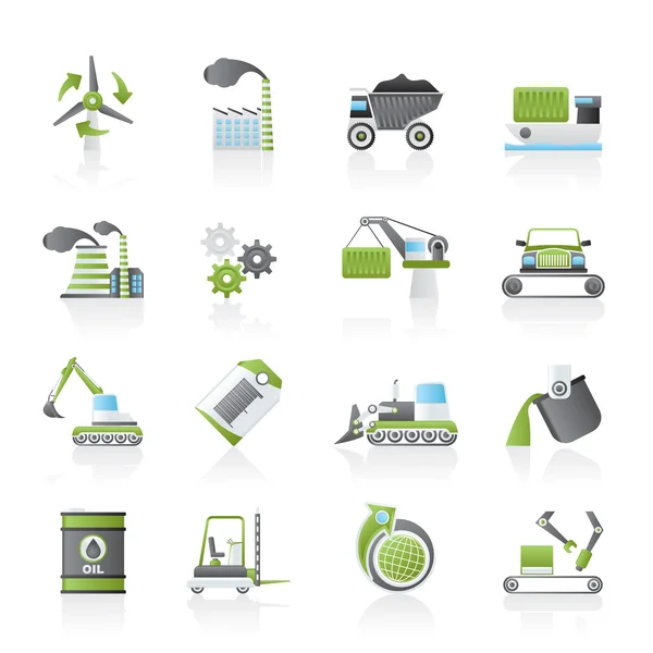 stock vector Different kind of business and industry icons