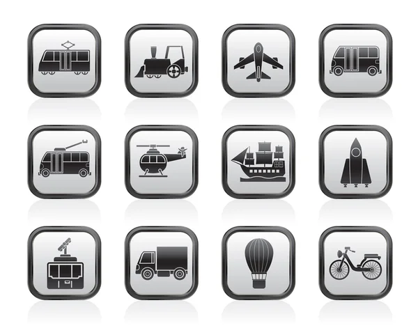 Seyahat ve taşımacılık simgeleri — Stok Vektör