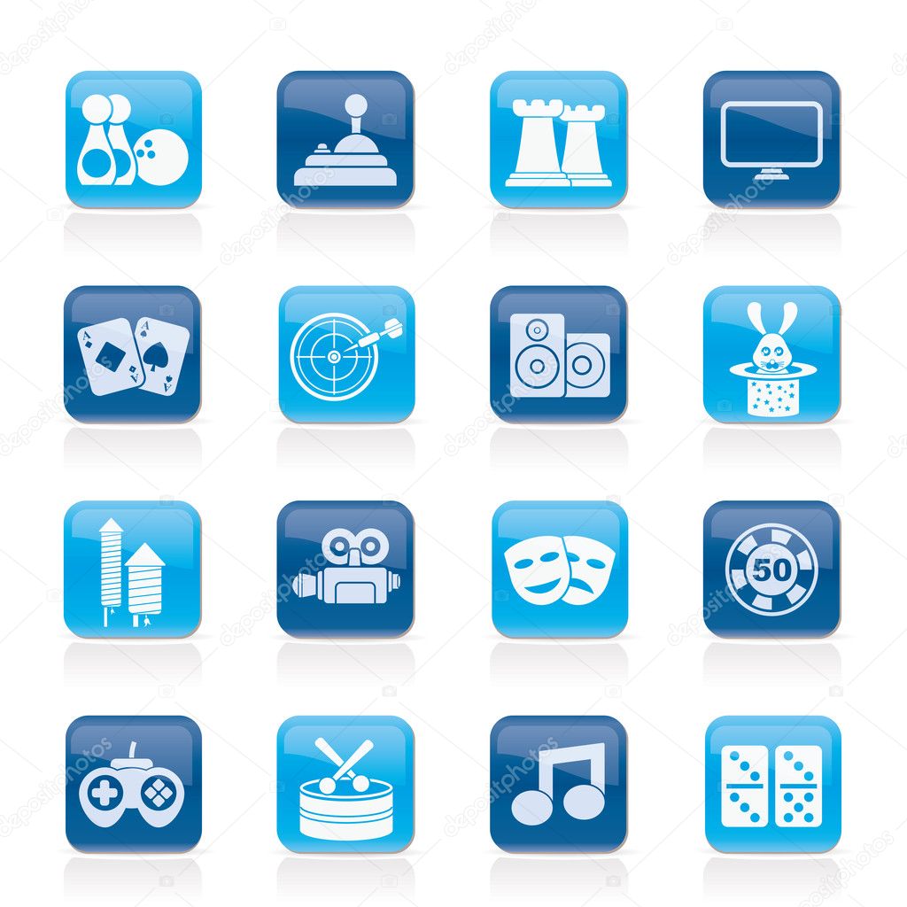 Entertainment objects icons