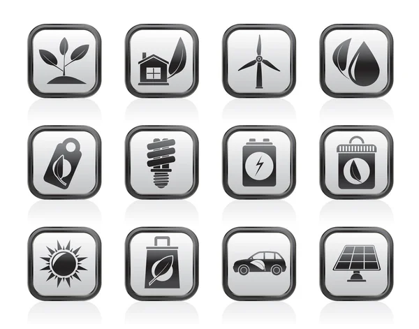 Green and Environment Icons — Stock Vector