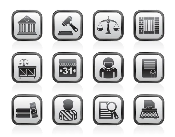 stock vector Justice and Judicial System icons