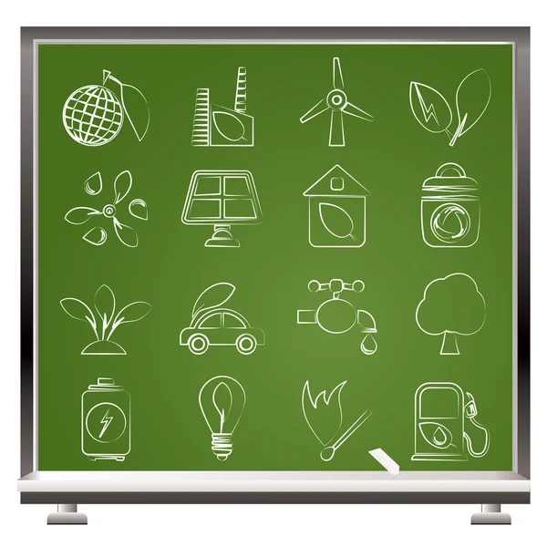 stock vector Green, Environment and ecology Icons