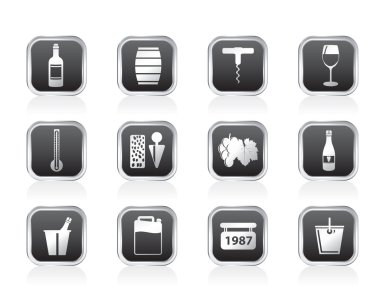 Wine and drink Icons clipart