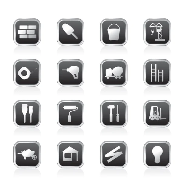 Construction and Building Icon Set. Easy To Edit Vector Image. — Stock Vector