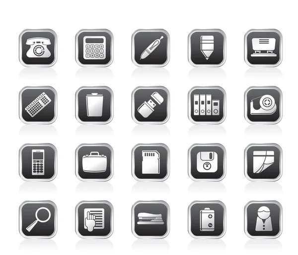 Simple Office tools Icons — Stock Vector